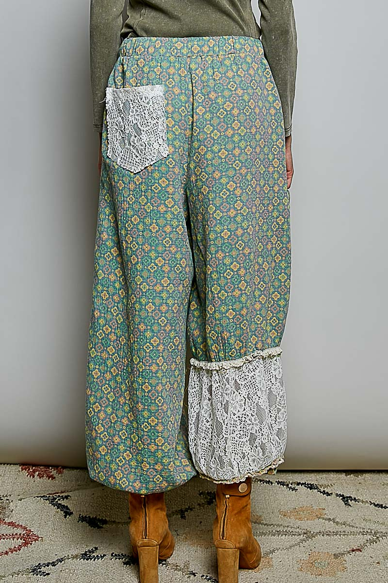 POL Whimsy Sage Balloon Pants